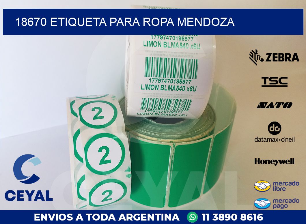 18670 ETIQUETA PARA ROPA MENDOZA