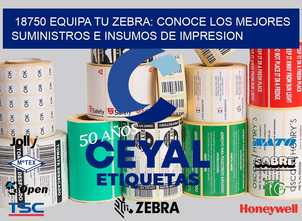 18750 EQUIPA TU ZEBRA: CONOCE LOS MEJORES SUMINISTROS E INSUMOS DE IMPRESION