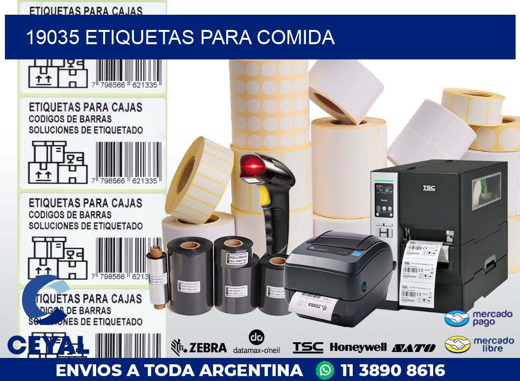 19035 ETIQUETAS PARA COMIDA