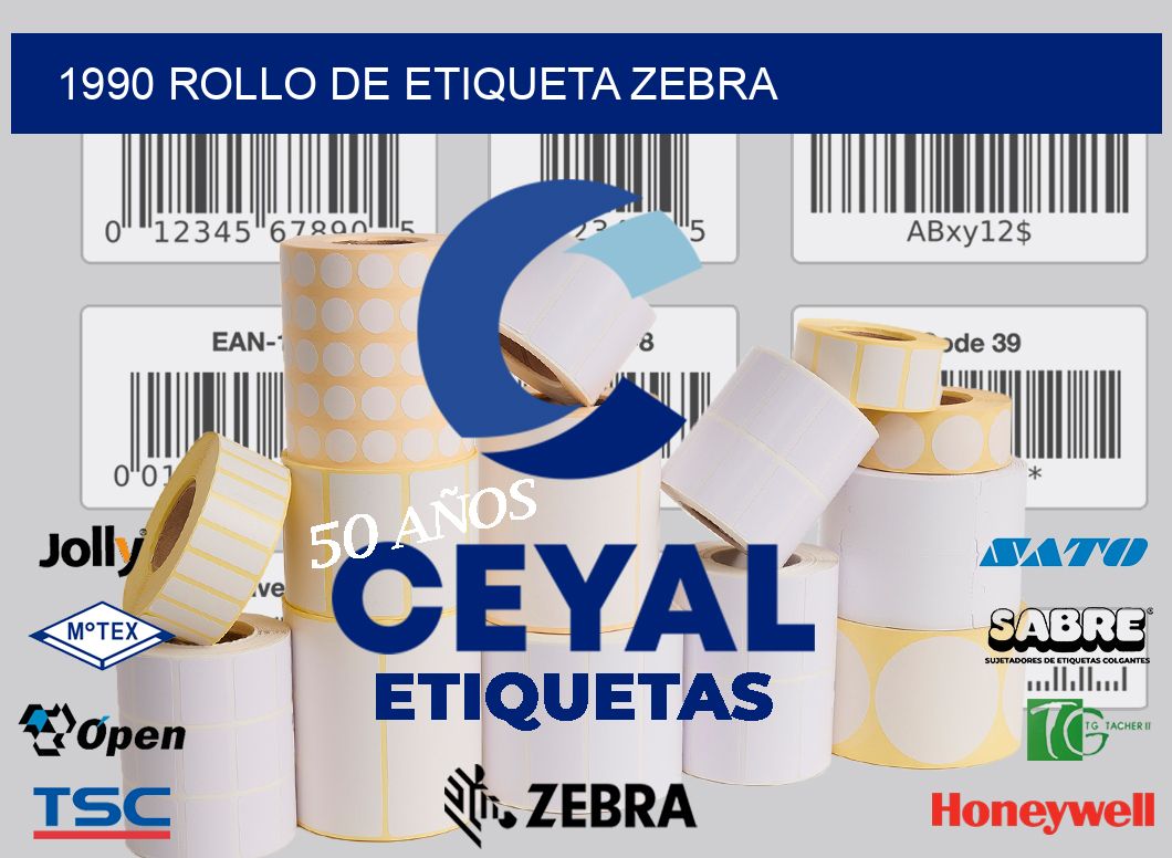 1990 ROLLO DE ETIQUETA ZEBRA