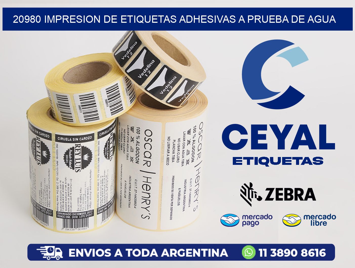 20980 IMPRESION DE ETIQUETAS ADHESIVAS A PRUEBA DE AGUA