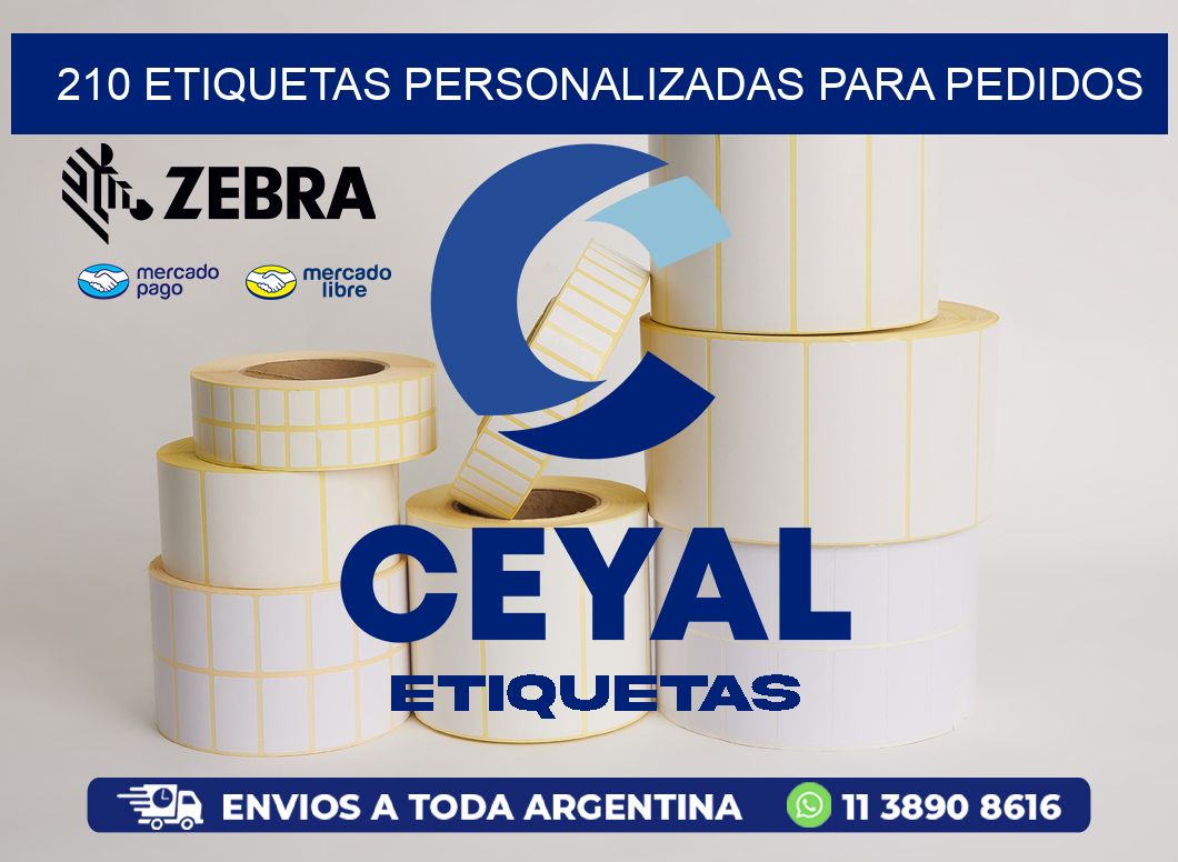 210 ETIQUETAS PERSONALIZADAS PARA PEDIDOS
