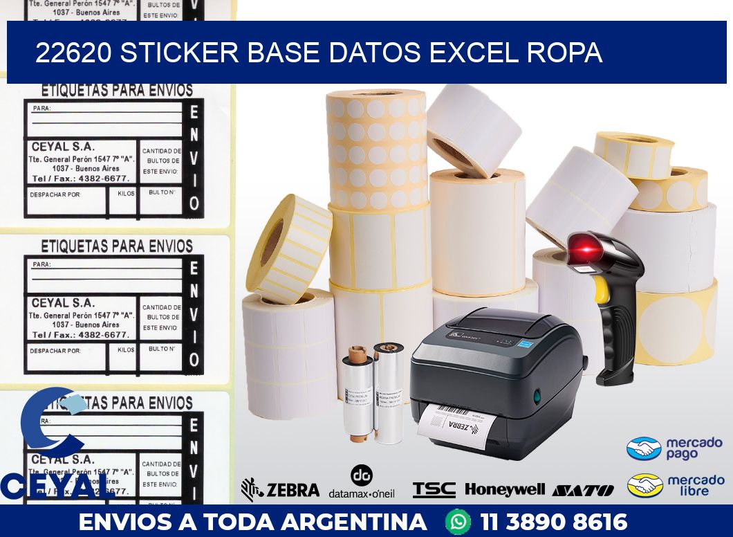 22620 sticker base datos excel ropa