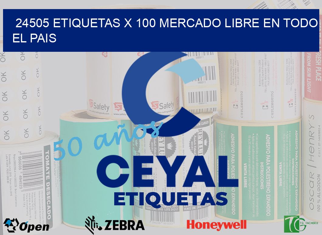24505 ETIQUETAS X 100 MERCADO LIBRE EN TODO EL PAIS