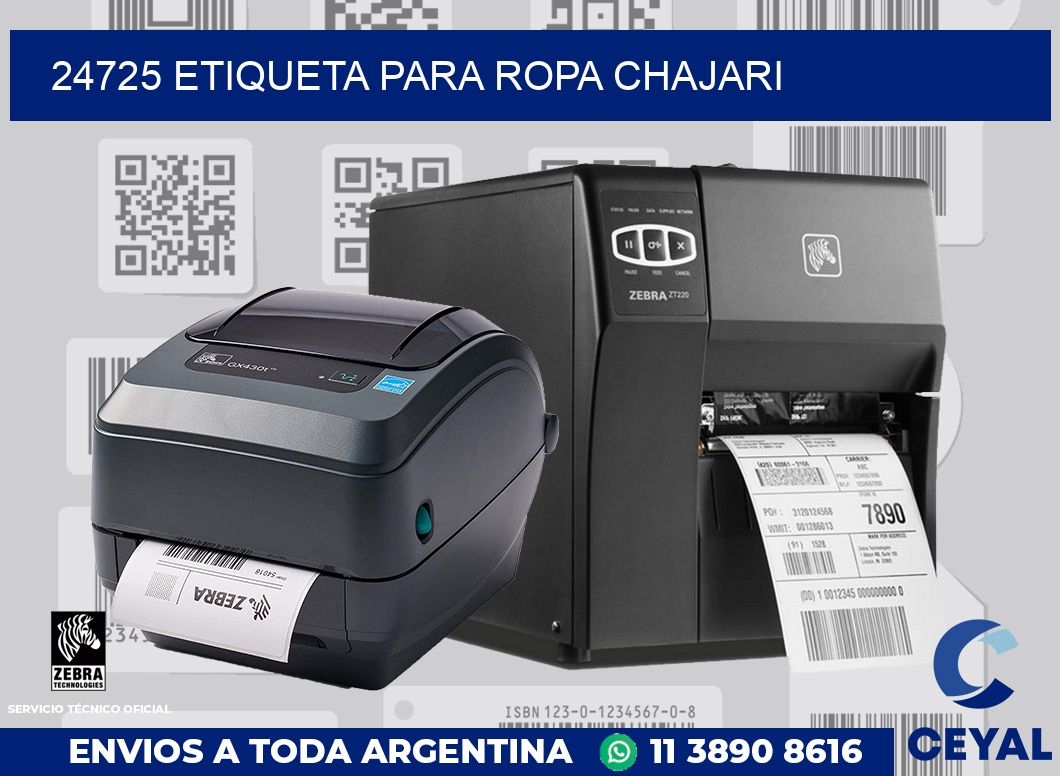 24725 ETIQUETA PARA ROPA CHAJARI