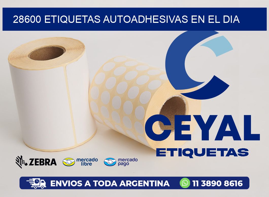 28600 ETIQUETAS AUTOADHESIVAS EN EL DIA