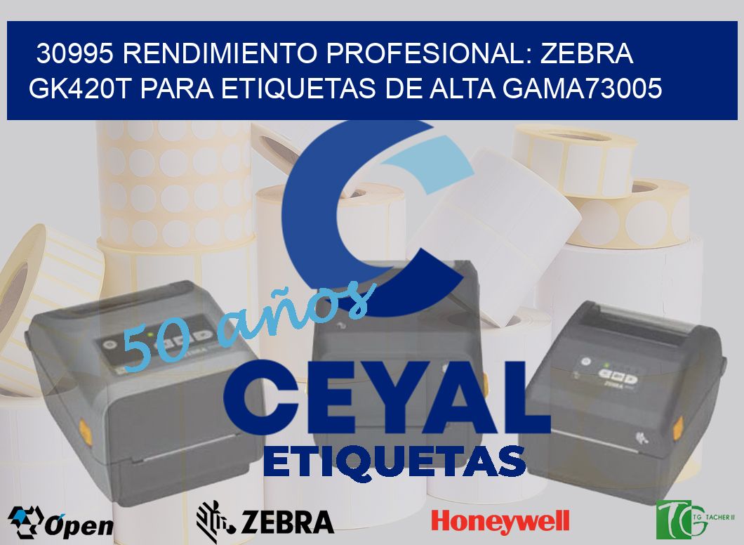 30995 Rendimiento Profesional: Zebra GK420T para Etiquetas de Alta Gama73005
