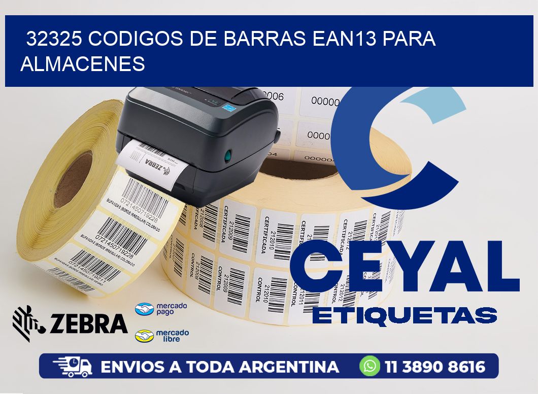32325 CODIGOS DE BARRAS EAN13 PARA ALMACENES