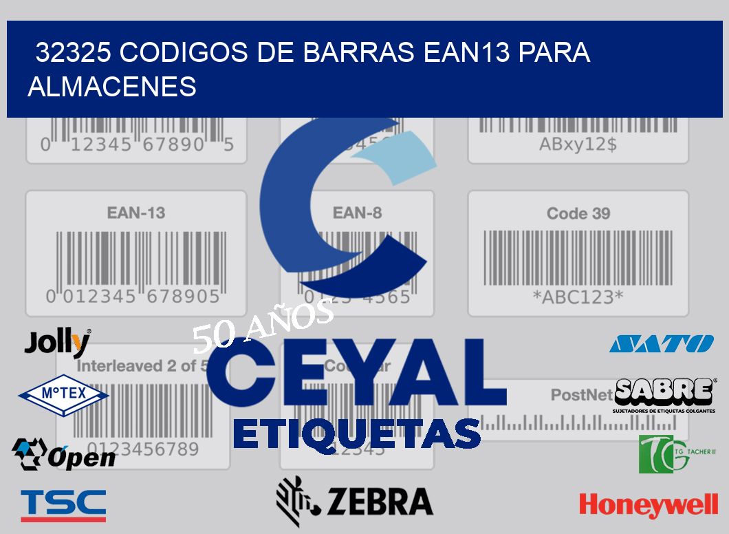 32325 CODIGOS DE BARRAS EAN13 PARA ALMACENES