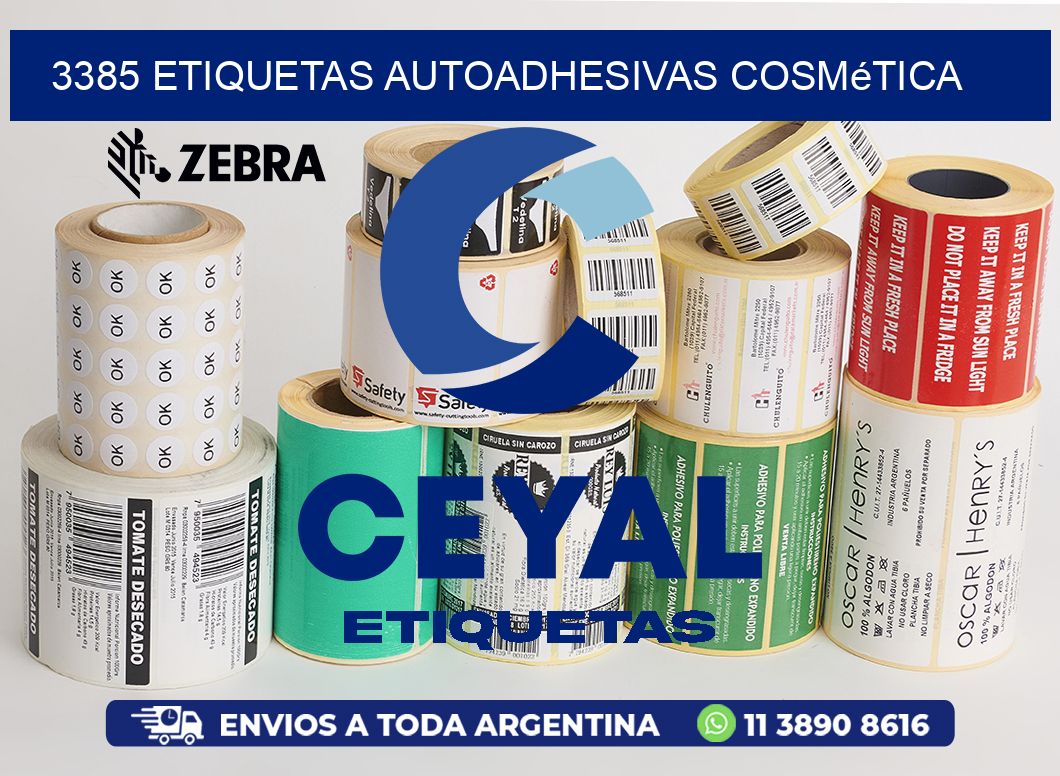 3385 Etiquetas autoadhesivas cosmética