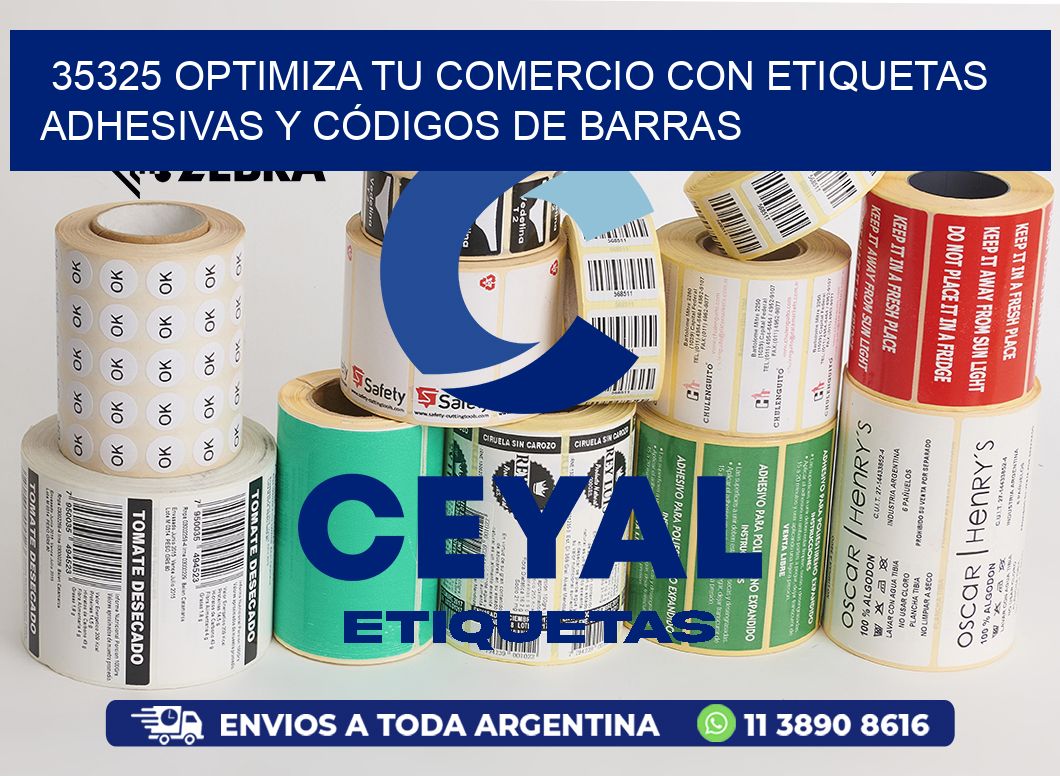 35325 OPTIMIZA TU COMERCIO CON ETIQUETAS ADHESIVAS Y CÓDIGOS DE BARRAS