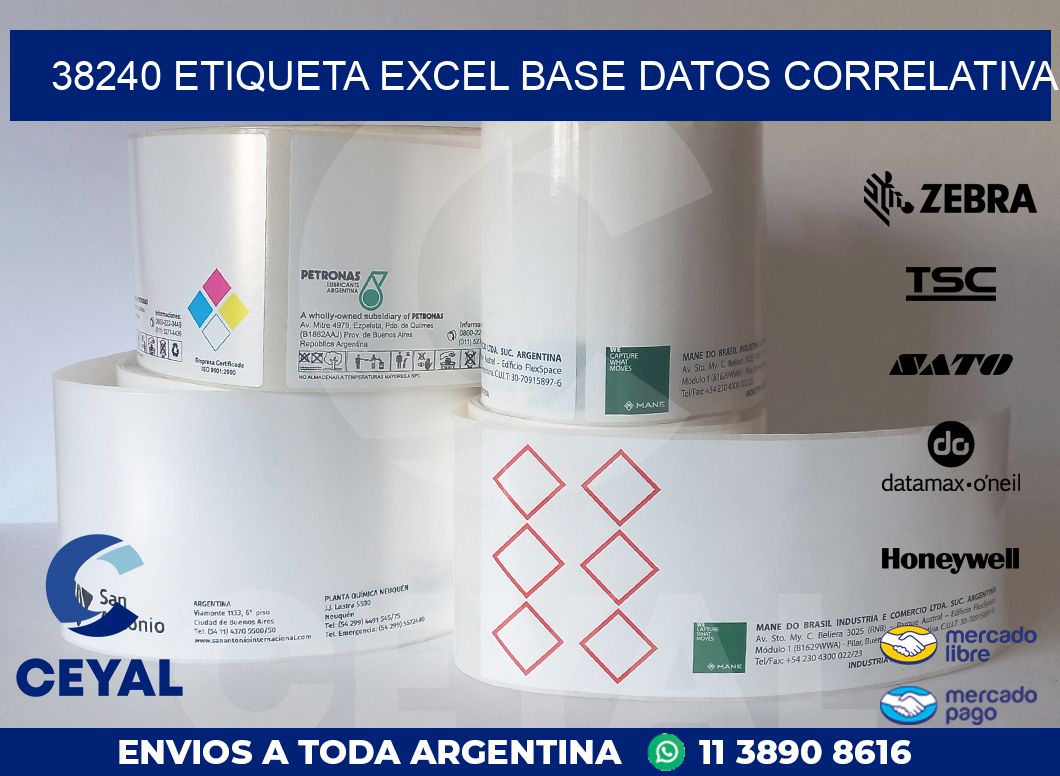 38240 etiqueta excel base datos correlativa