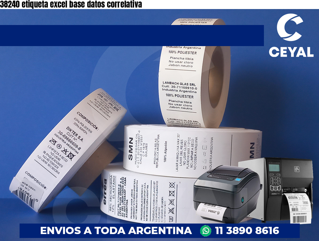 38240 etiqueta excel base datos correlativa
