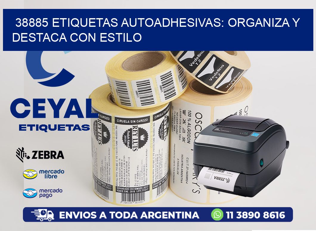 38885 Etiquetas Autoadhesivas: Organiza y Destaca con Estilo