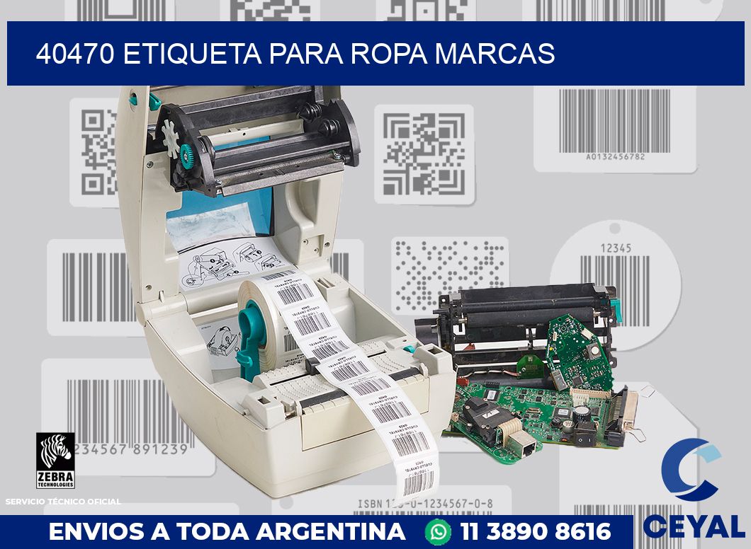 40470 ETIQUETA PARA ROPA MARCAS