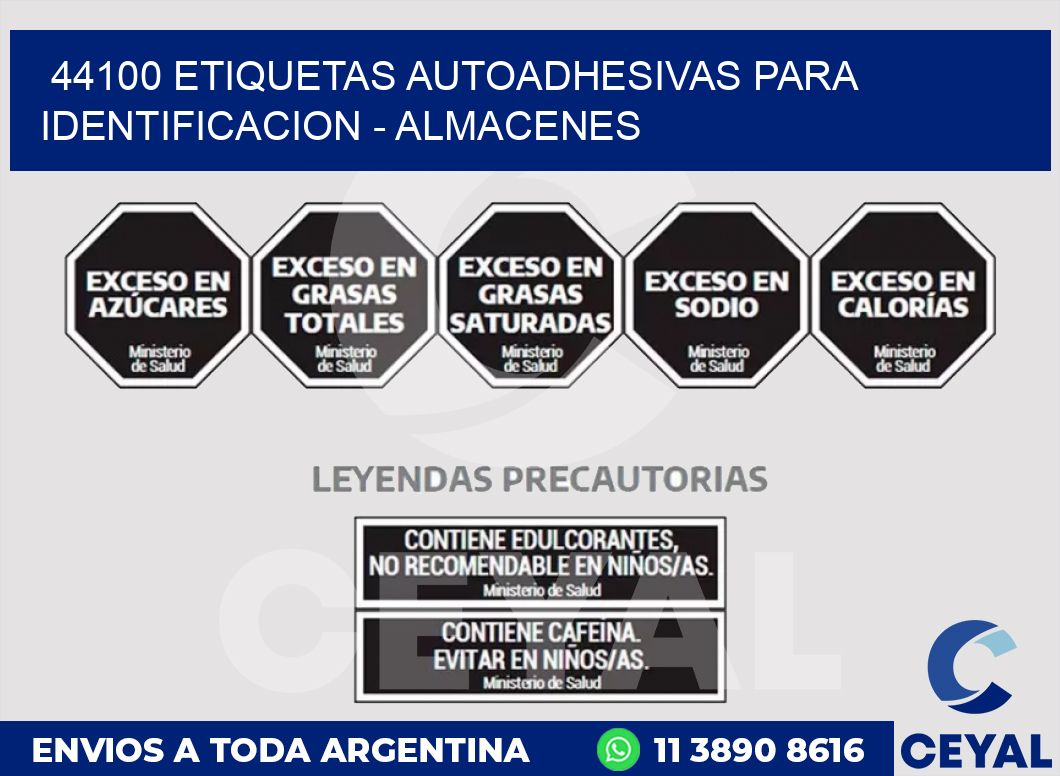 44100 ETIQUETAS AUTOADHESIVAS PARA IDENTIFICACION - ALMACENES