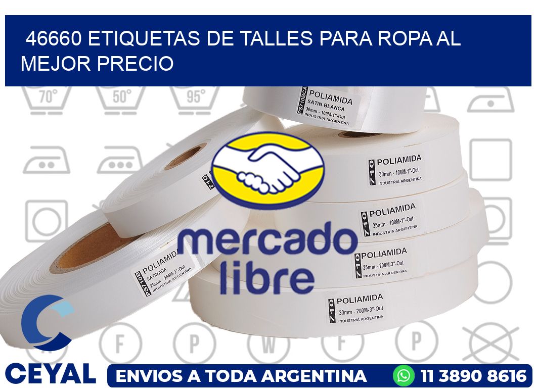 46660 ETIQUETAS DE TALLES PARA ROPA AL MEJOR PRECIO
