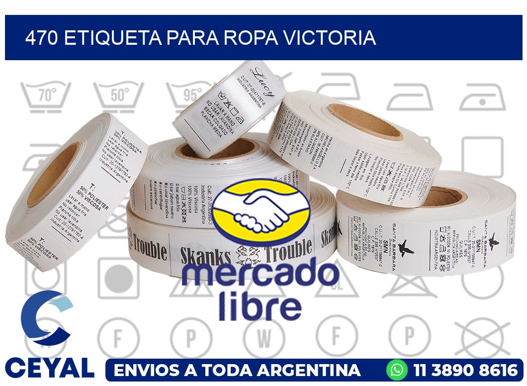 470 ETIQUETA PARA ROPA VICTORIA