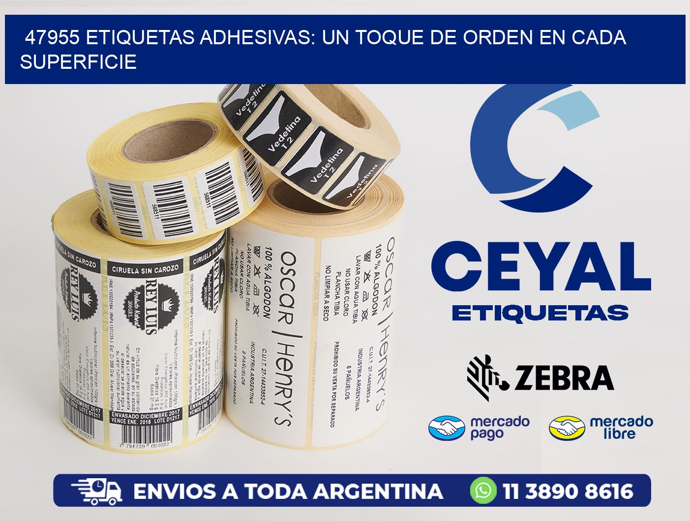 47955 Etiquetas Adhesivas: Un Toque de Orden en Cada Superficie