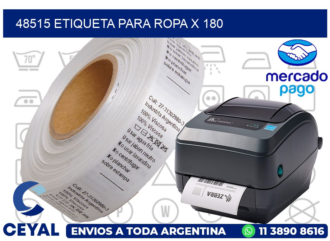 48515 ETIQUETA PARA ROPA X 180