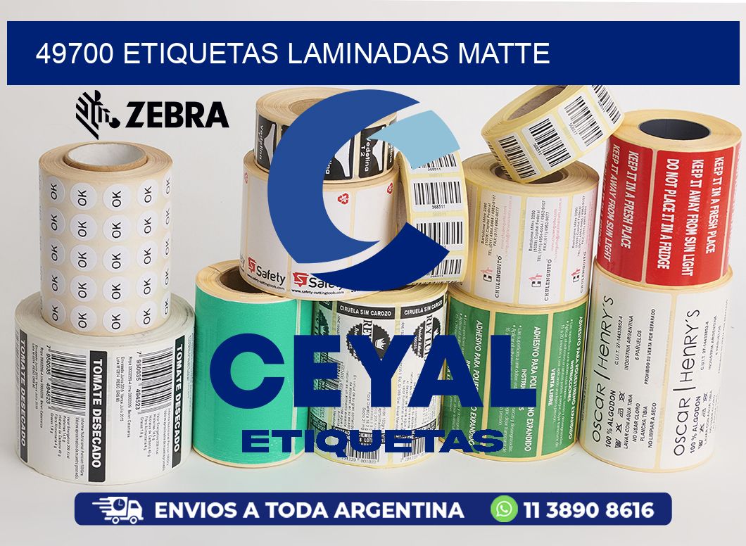 49700 Etiquetas laminadas matte