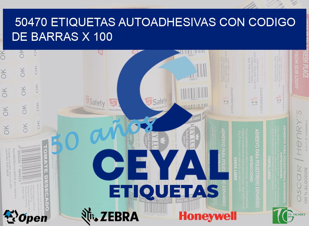 50470 ETIQUETAS AUTOADHESIVAS CON CODIGO DE BARRAS X 100