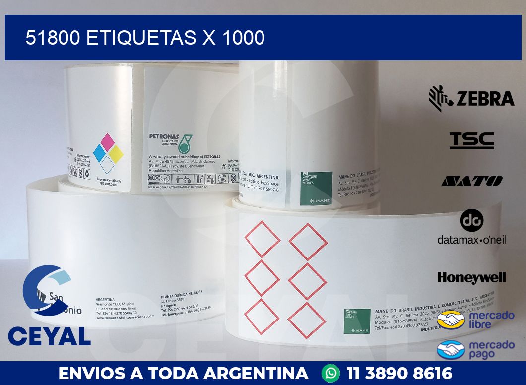 51800 ETIQUETAS X 1000