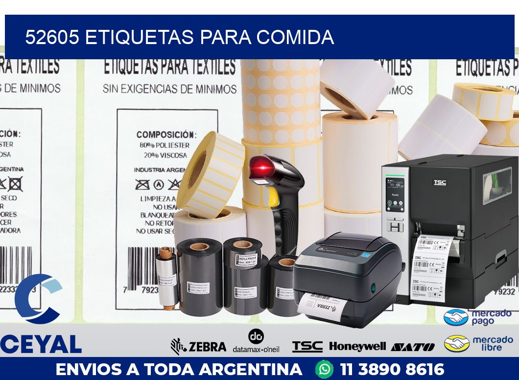 52605 ETIQUETAS PARA COMIDA