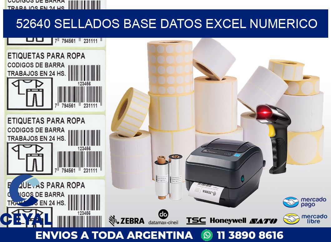 52640 sellados base datos excel numerico