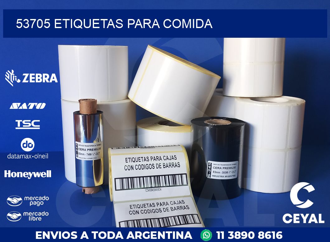 53705 ETIQUETAS PARA COMIDA