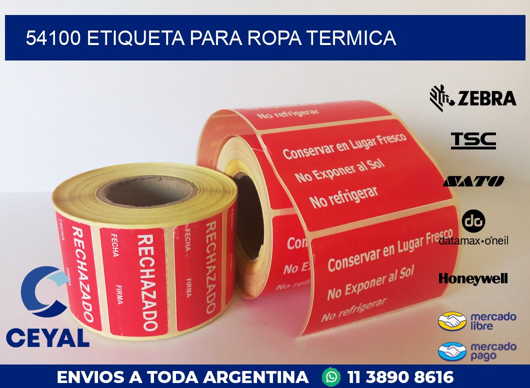 54100 ETIQUETA PARA ROPA TERMICA