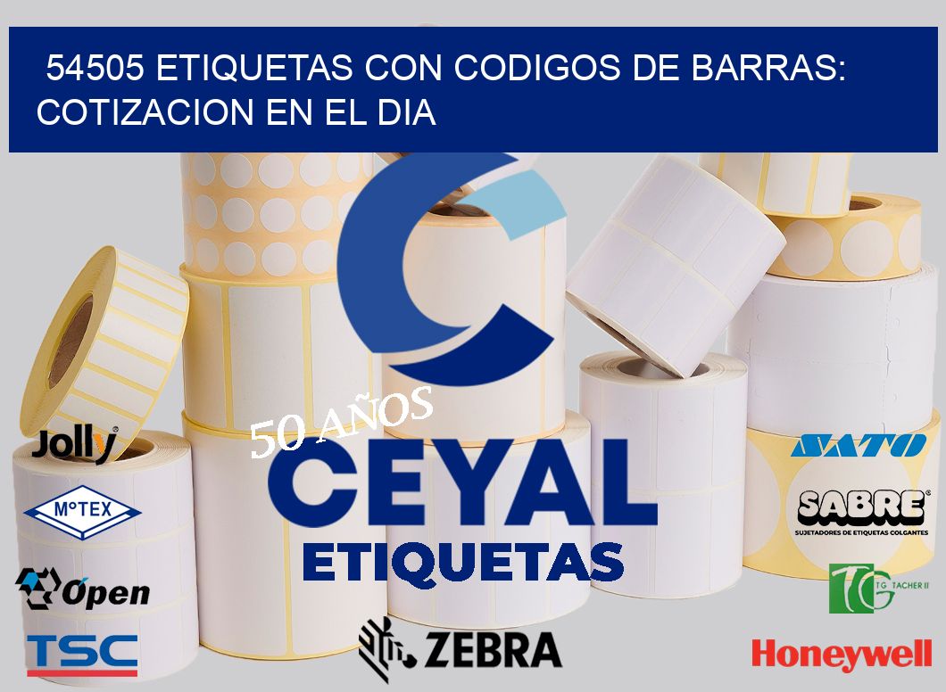 54505 ETIQUETAS CON CODIGOS DE BARRAS: COTIZACION EN EL DIA