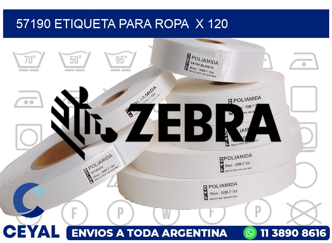 57190 ETIQUETA PARA ROPA X 120