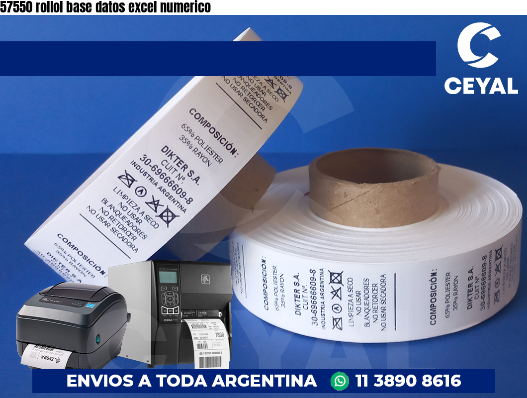 57550 rollol base datos excel numerico