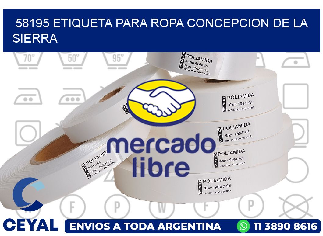 58195 ETIQUETA PARA ROPA CONCEPCION DE LA SIERRA
