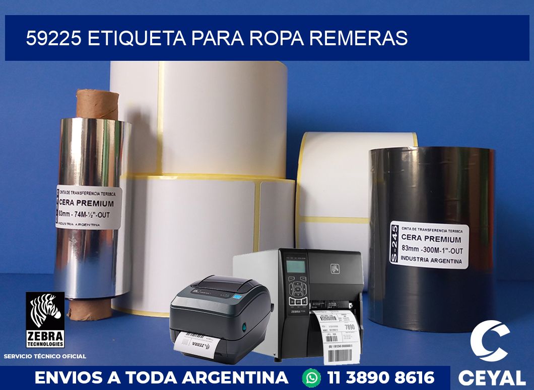 59225 ETIQUETA PARA ROPA REMERAS