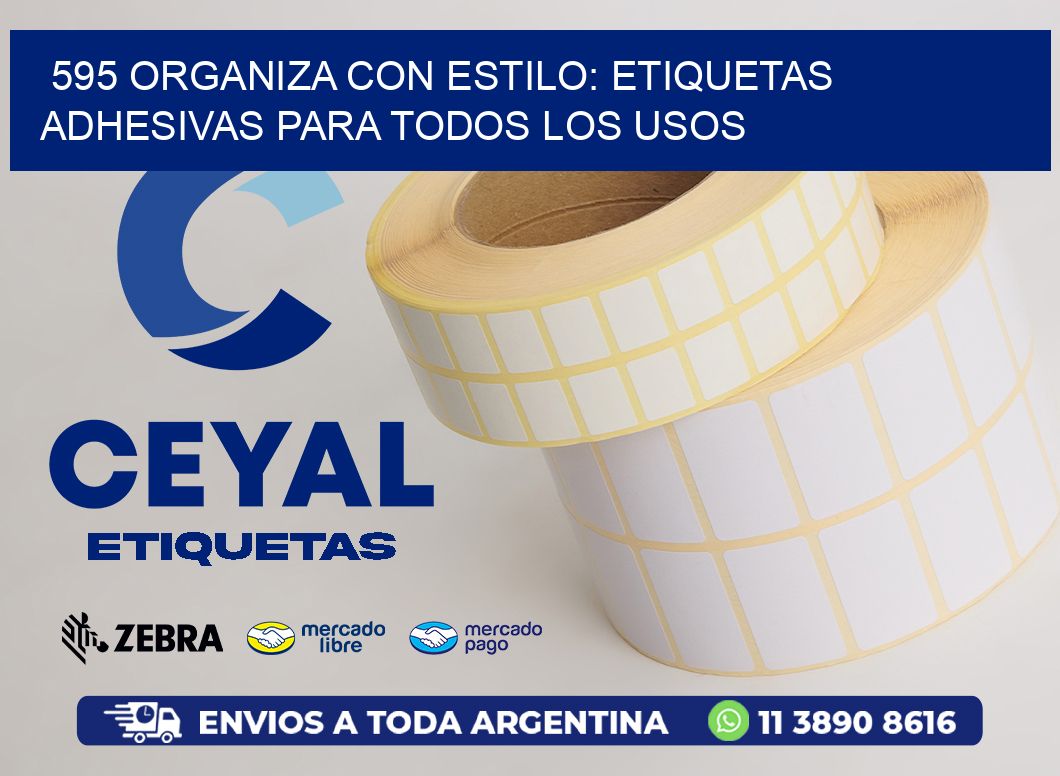 595 Organiza con Estilo: Etiquetas Adhesivas para Todos los Usos