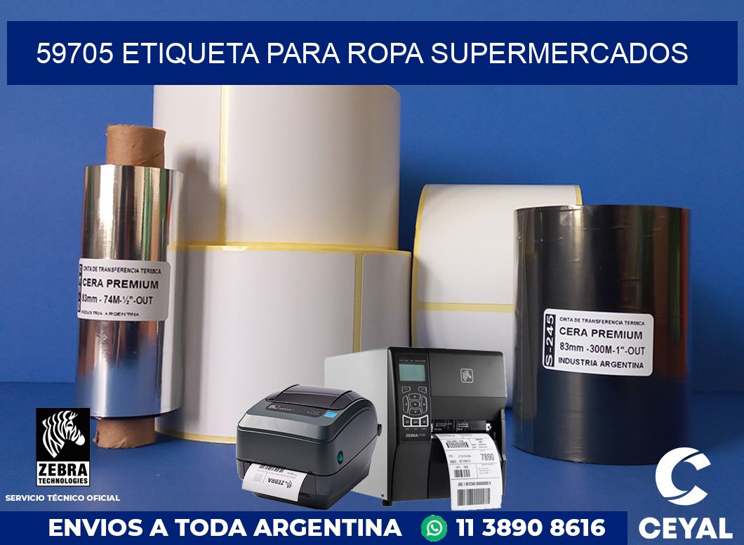 59705 ETIQUETA PARA ROPA SUPERMERCADOS