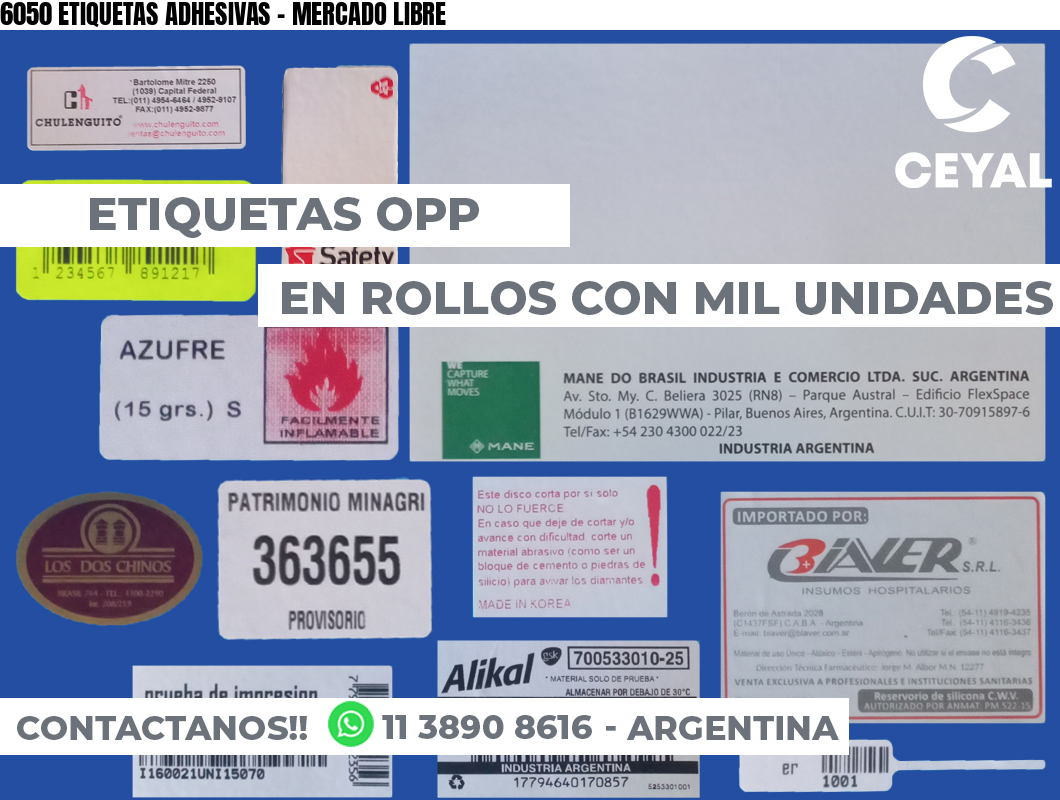 6050 ETIQUETAS ADHESIVAS - MERCADO LIBRE