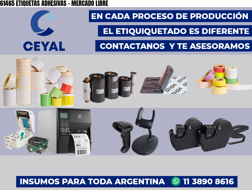 61465 ETIQUETAS ADHESIVAS - MERCADO LIBRE