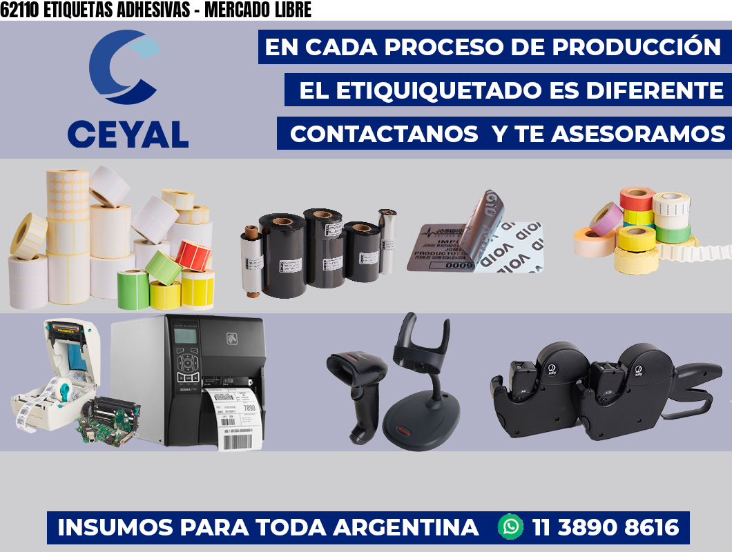 62110 ETIQUETAS ADHESIVAS - MERCADO LIBRE