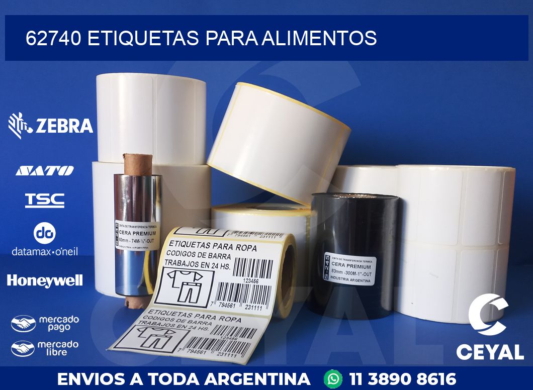 62740 ETIQUETAS PARA ALIMENTOS