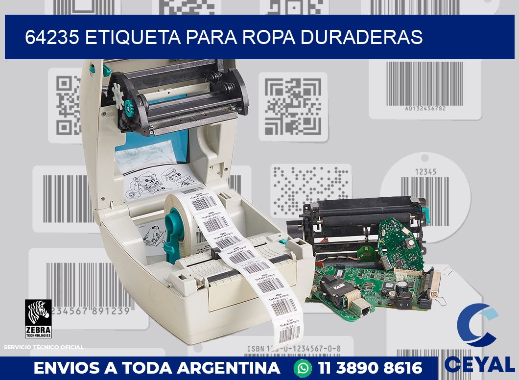 64235 ETIQUETA PARA ROPA DURADERAS