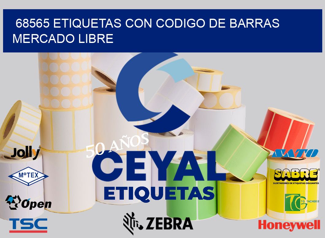68565 ETIQUETAS CON CODIGO DE BARRAS MERCADO LIBRE