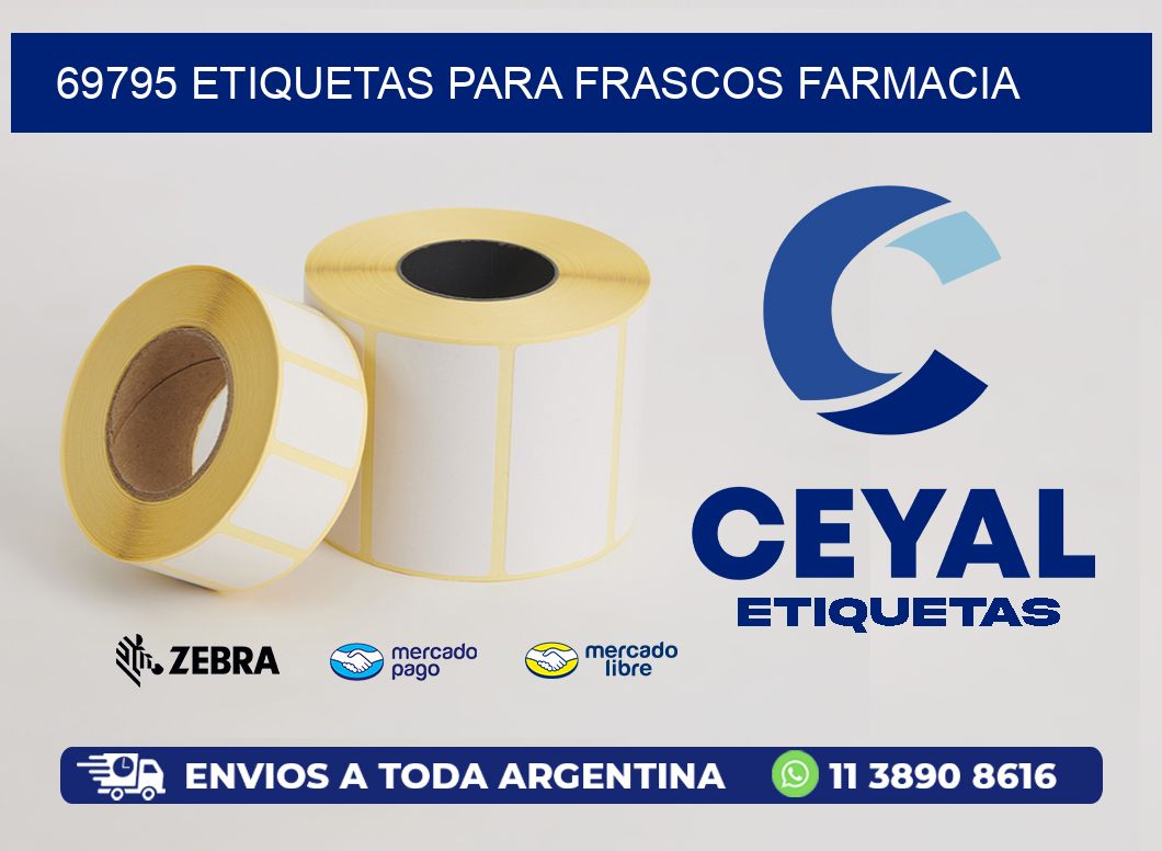 69795 etiquetas para frascos farmacia