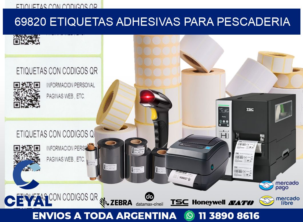 69820 ETIQUETAS ADHESIVAS PARA PESCADERIA