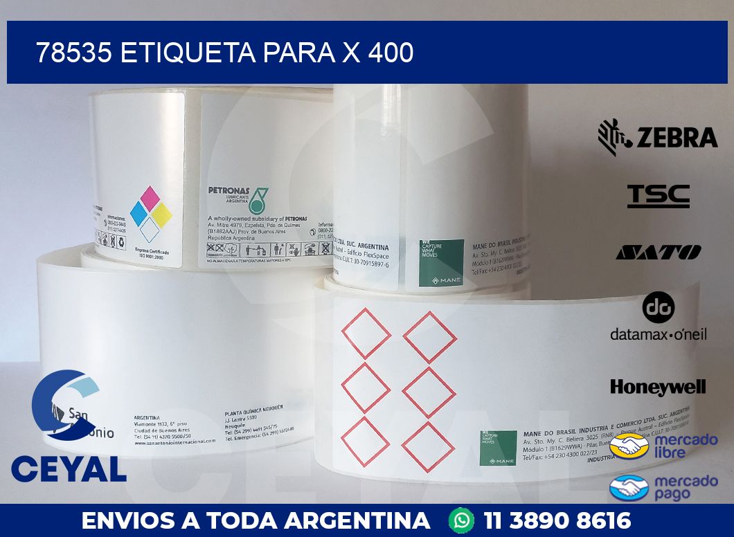 78535 ETIQUETA PARA X 400