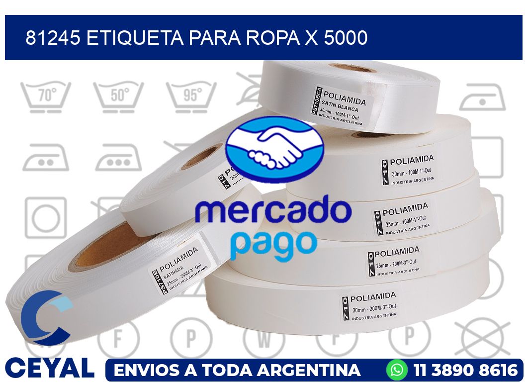 81245 ETIQUETA PARA ROPA X 5000
