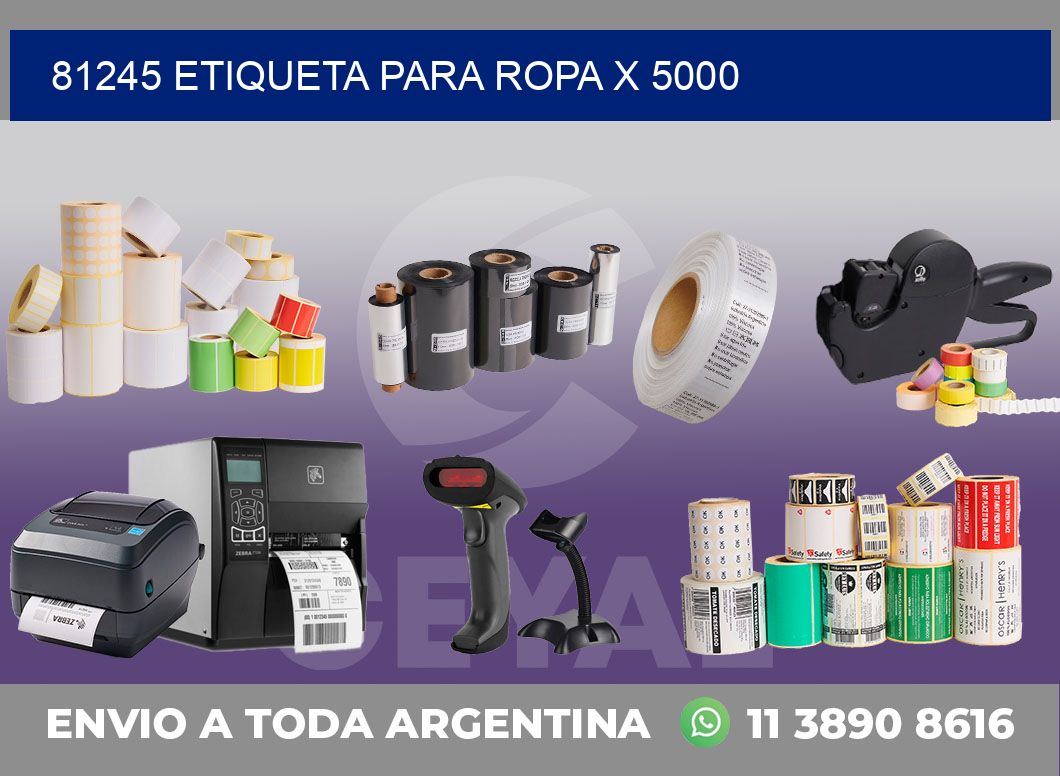 81245 ETIQUETA PARA ROPA X 5000