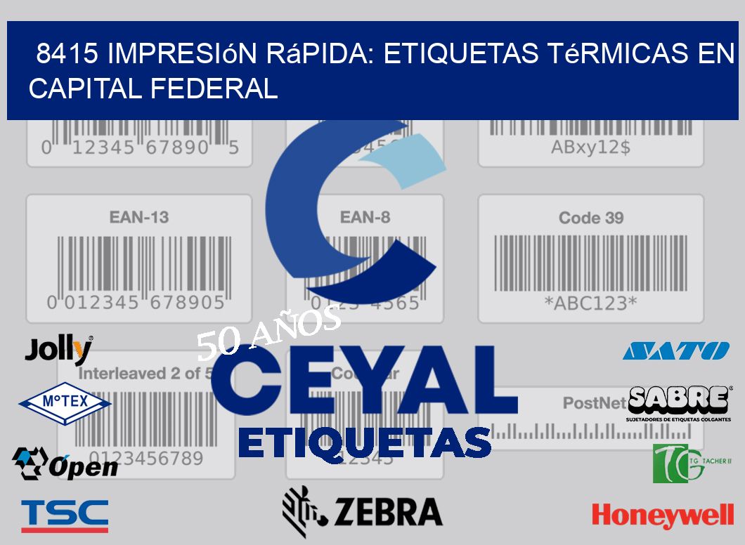 8415 Impresión Rápida: Etiquetas Térmicas en Capital Federal